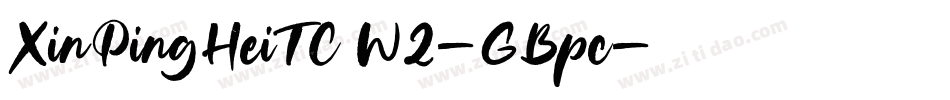 XinPingHeiTC W2-GBpc字体转换